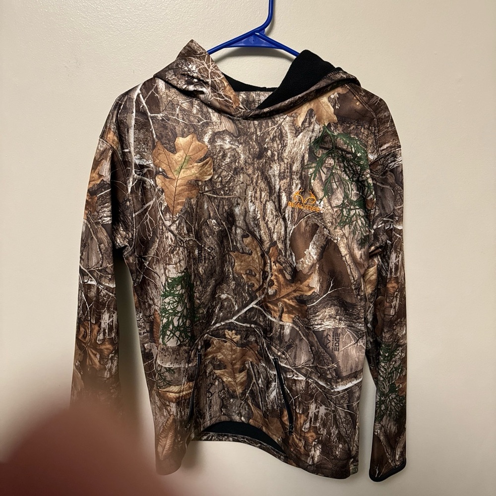 Realtree Youth Boys Girls XXL/2XG (18)Neck Gaiter Camo Pullover Hoodie